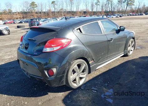 2013 Hyundai Veloster Turbo W/Black из США, поврежденный, VIN KMHTC6AE5DU142856